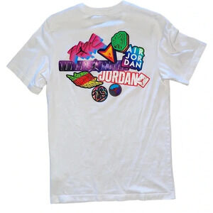 Air Jordan Jumpman Sticker DNA #23 T Shirt White Size Small Basketball Sports